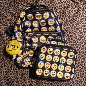 Emoji 😃 backpack and lunchbox